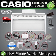 Casio PX-870 88 Keys Digital Piano White with Bench and Headphone (PX 870 / PX870)