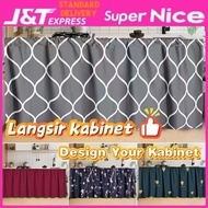 SN_ Langsir Kabinet Dapur Tirai Kabinet Dapur Kain Kabinet Dapur Kitchen Curtain Skirting Dapur Kabi