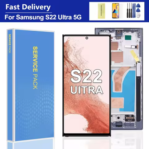 For Samsung S22 Ultra 5G Display Replacement LCD Touch Screen Digitizer Assembly S908 S908B S908U S9