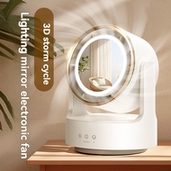 USB esktop fan, Led Makeup Mirror live streaming lighting fan, outdoor leafless desktop fan, shaking