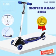 Maxi Otoped Skuter Anak 4 Roda Sekuter Sepeda Otopet Otoped Scooter Kids Toys Anti Slip