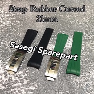 Curved Silicone Rubber Strap 21mm Premium Class 21mm Silicone Rubber Watch Strap