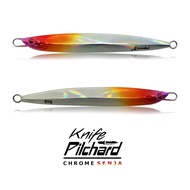 60g / 80g  - Handmade Jigging Lure Kurodai SENJA CHROME Knife Pilchard for Tenggiri (Fast Jig)