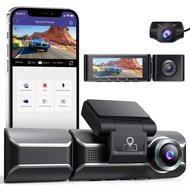 high quality AZDOME M550 3 Channel Dash Cam Front Inside Rear Three Way Car Dash Camera 4K+1080P Dual Channel With GPS WiFi IR Night Vision