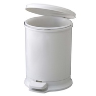 Risu｜(H&amp;H系列)圓筒造型踩踏垃圾桶 10L - 灰白色