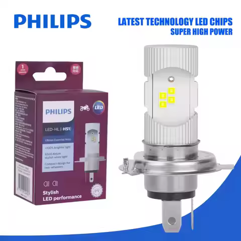 Philips Ultinon Essential Moto HS1 H4 Led Headlight High and Low Beam H4 Motorcycle Lamp Led Bulbs 1
