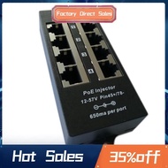 Gigabit for 48V PoE Injector PoE Midspan 4-Port Operation Mode A Networking Device for PoE Cameras W