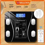 Digital Body Weight Scale Penimbang Berat 79in1 Function Bluetooth Smart Weight Scale LCD Screen Int
