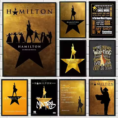 American musical Hamilton Canvas painting Alexander Hamilton Schuyler sisters Oil painting Wall pain