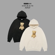 ADLV Block Bear Oversized Hoodie Black/Cream - Genuine product
