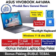 ASUS VIVOBOOK A416MA N4020 4GB 256GB SSD 14" WINDOWS 10 TERMURAH