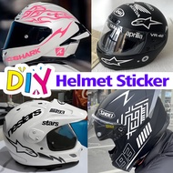 Motorcycle Helmet Stickers Vinyl Decal for Alpinestar Arai Shoei Raw Shark Reflective Waterproof Dec
