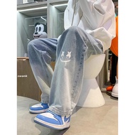 baggy jeans men y2k y2k jeans seluar jeans lelaki American Men's High Street Graffiti Summer Straigh