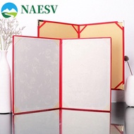NAESV A3 A4 Art Paper Hardcover, Signing Contract High-end File Paper Page Folder, Simple Hosted Spe