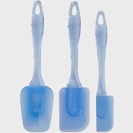 《Wilton》矽膠刮杓刮刀3件(晶透藍) | 攪拌刮刀 刮刀 奶油刮刀 抹刀