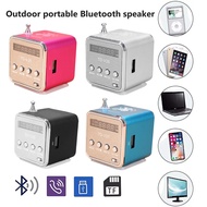 Compact FM Radio Speaker Bluetooth Rechargeable Bass Sound USB Clock