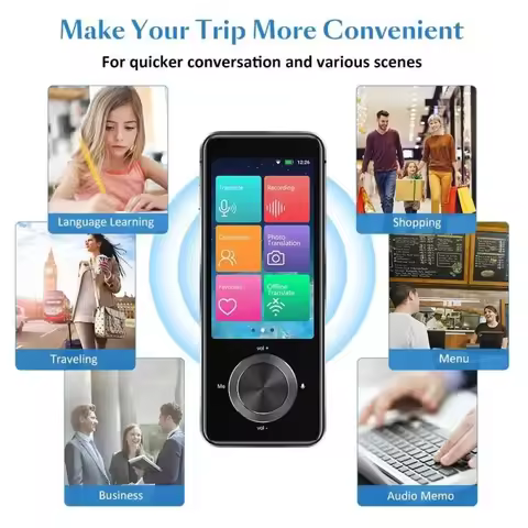 Translator Device 137 Languages Intelligent Translator Real-time Voice Recording Text M9 Translate M