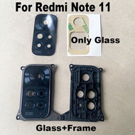 Original For Xiaomi Redmi Note 11 Back Camera Lens Rear Glass With Frame Cover 4G Global 2201117TG 2