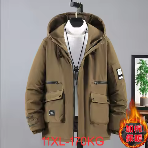 men's winter casual clothes tide big yards jacket thickened winter jacket men big size Parkas cotton