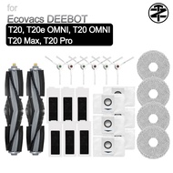 Ecovacs Deebot T20, T20e OMNI, T20 OMNI, T20 Max, T20 Pro Accessories - main brush, side brush, mop 