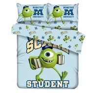 Cottex® - 迪士尼 780針純棉布 套裝 怪獸公司 大眼仔 - 單人 (3件套) #床笠被袋枕袋 #床舖 床套 床單 床冚 被舖 被套 被單 枕頭袋 枕頭套