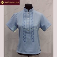 LINEN LADIES OFFICE BARONG Sky Blue