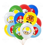 10Pcs/Bag Super mario Latex Balloon Theme Decoration Party Supplies Children's Birthday Party Decorations