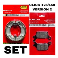 HONDA CLICK BRAKEPAD SET V2 CLICK 125/150 GENUINE PARTS