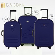 BAG BKK Luggage Cando กระเป๋าเดินทาง กระเป๋าล้อลากหน้าโฟมขนาด แบบซิปขยาย 2 ล้อด้านหลัง 22 นิ้ว 24 นิ้ว 26 นิ้ว รหัสล๊อค Code F2121 รุ่น Fulfill(navy blue)