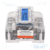 ICRAFT Three Phase Energy Meter, DIN Rail Installation 10 to 100A DIN Rail Energy Meter, Durable 5-8