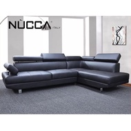 Nucca N6740 Casa Leather L shape sofa with adjustable head rest (multiple color selection) 5 years warranty export qua