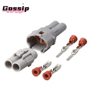 GOSSIP Car Waterproof Connector, Grey Plug Electrical Connector 2 Pin Sumitomo Auto Wire Connector, 