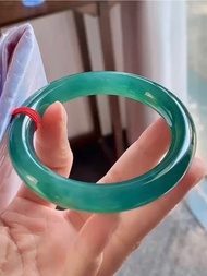冰種 天然翡翠 緬甸 A玉 玉鐲 • 冰種老藍水翡翠圓鐲