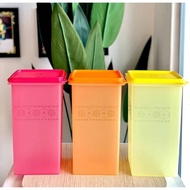 Tupperware 3.1L Mosaic Keeper Red Merah Yellow Kuning Oren Orange Jingga Bekas Roti Putih Gardenia W