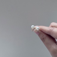 JYNJU [AKELIA] Saltwater Akoya Pearl Earrings (Round 7mm)