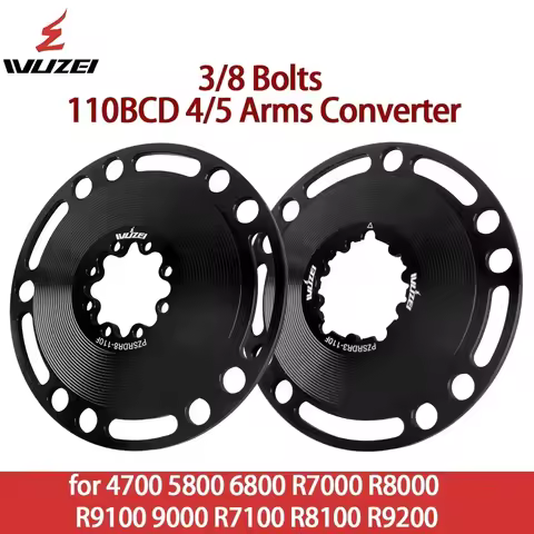 WUZEI Direct Mount Converter 3/8 Bolts MTB Adapter 110BCD 4/5 Arms Road Bike Chainring Converter for