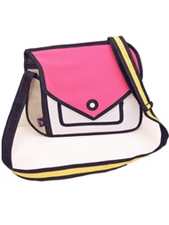 3D Style 2D Drawing Cartoon Handbag Shoulder Canvas Messenger Bag Bow Handbags