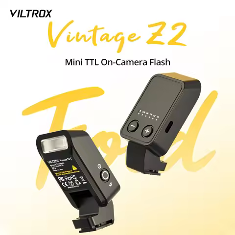 Viltrox Vintage Z2 Mini TTL On-Camera Flash Foldable Quick-Mount Hot Shoe Lightweight Speedlite for 