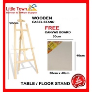 Wooden Easel Stand Table Standing painting poster stand With Free Canvas Board