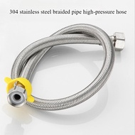 304 stainless steel braided pipe high-pressure hose   Faucet double headed hose inlet pipe