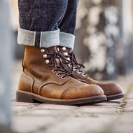 Modern Top Layer 8111 Overall Boots Men's Shoes Genuine Leather American Retro Paratrooper Boots vin