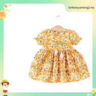 Baby Girl Flower Dress Summer New Countryside Style Children'S Clothing (9 Months -4 Years Old)