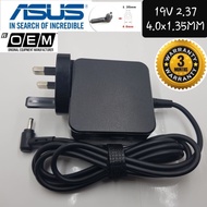 Asus A509M Laptop Notebook Charger Adapter Adaptor 19V 2.37A 45W Pin Size 4.0*1.35mm Oem