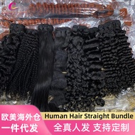 European and American Hair Curtain bundles Real Human Hair Full Wig double drawn Real Human Hair Wig