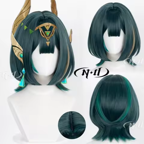 ND Brand Nefer Genshin Impact Cosplay Wigs Hair Hairpiece for Comic-con Cosplayer Halloween Costume 