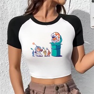 Pikmin Crop Top - Slim Fit Summer Gothic Style