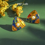 Her Lab Jewelry | ต่างหูกระดุมไร้สารก่ออาการแพ้ไข่มุกสีขาวเพาะเลี้ยงในต่างหูเม็ดกลมไข่มุกชุบทอง14K 925เงินสเตอร์ลิงต่างหูตุ้มหูแฟชั่นผู้หญิงหญิงสาวของขวัญภรรยา