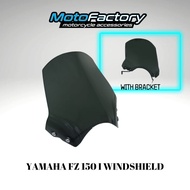 YAMAHA FZ150I WINDSHIELD VISOR WINDSCREEN BLACK WITH BRACKET #READY STOCK