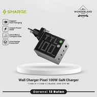 Sharge Adapter GaN PIXEL 100W 140W USB-C+USB-A Wall Charger PD PPS SFC Fast Charging