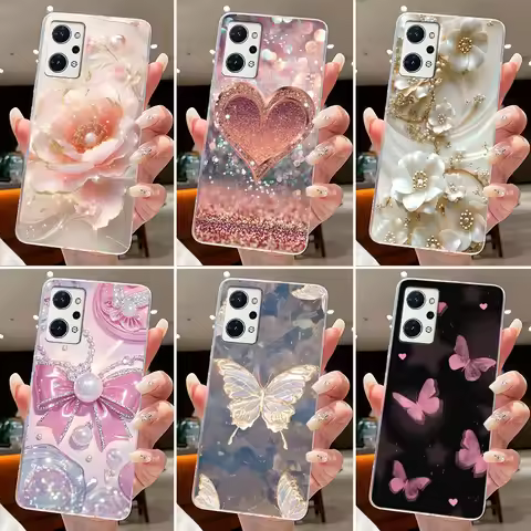 Phone Case For OPPO Reno 7A (A201OP) Reno 9A Shell Capa Butterfly Bow Protective Thin Casing Transpa